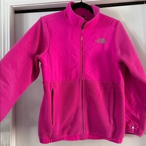 The North Face Girls/Kids  Zip Up Fleece Jacket SZ 14/16 Pink Good Condition
